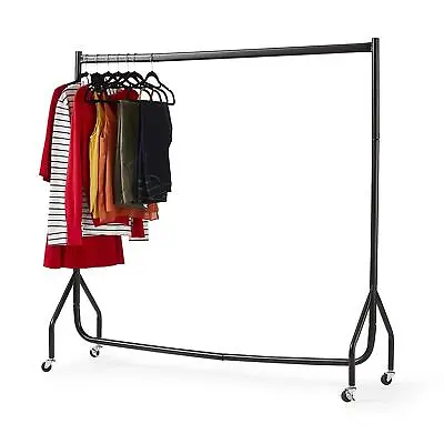 Buy Heavy Duty Clothes Rail 3ft 4ft 5ft 6ft Quality Clothing Metal Rack Stand Wheels • 29.49£