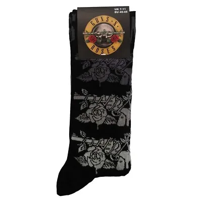 Buy Guns N Roses Socks (UK 7-11) Monochrome Pistols Official Licensed Merch Fan Gift • 6.95£