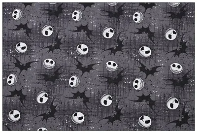 Buy Bats: The Nightmare Before Christmas 100% Cotton Fabric 1/2 Metre • 8.50£