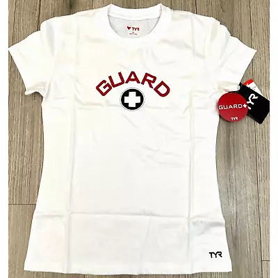Buy TYR Womens Lifeguard Guard Short Sleeve Tee Tshirt White Size Large - $27 • 17£