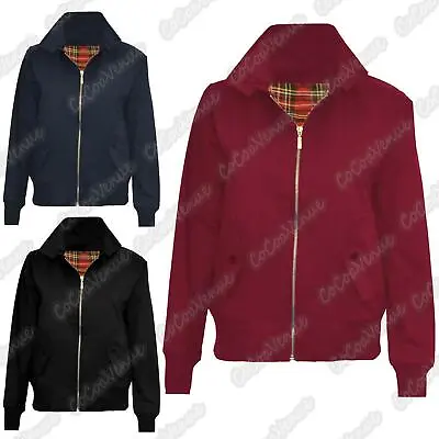 Buy New Mens Long Sleeve Classic Retro Vintage Bomber Winter Coat Harrington Jacket • 19.16£