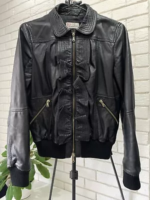 Buy Red Valentino Women's Leather Jacket Black Size 42 • 159.25£