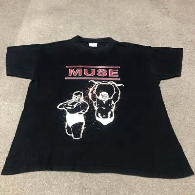 Buy Muse - Hypermusic/ Feeling Good Wrestlers Vintage T-shirt 2001 2000’s Y2K • 20£
