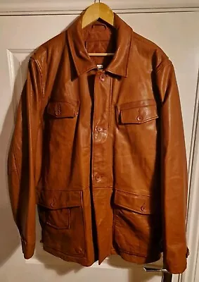 Buy Timberland Men's Size XL Light Brown Leather Chore Jacket 48  Chest • 49.99£