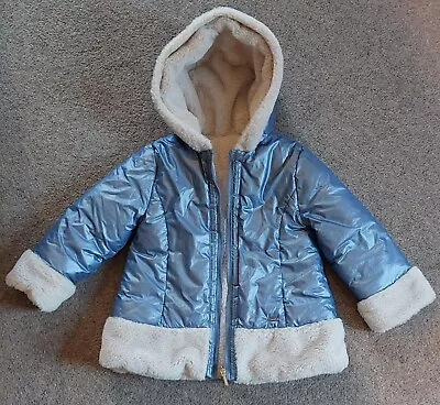 Buy Mayoral Girls Blue Coat, Padded And Warm. Size 36 Months Or 3 Years PERFECT • 9£