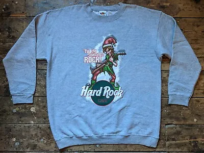 Buy Hard Rock Cafe Vtg Tis The Season To ROCK Christmas Festive Jumper Sweater Large • 59.99£