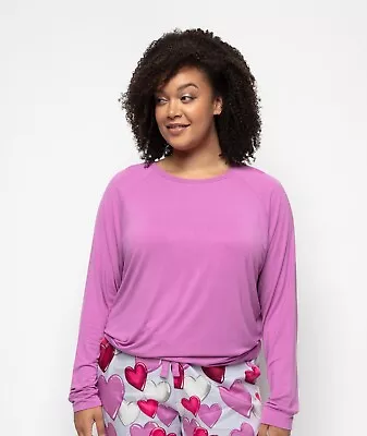 Buy Cyberjammies Pyjama Top Modal Women Viola Pink Slouch Jersey • 10£