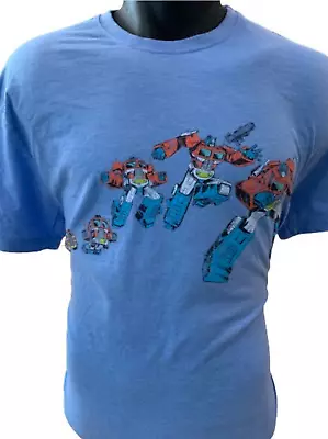 Buy Transformers Optimus Prime Alter Ego Mens Blue Cotton T-Shirt • 8.99£