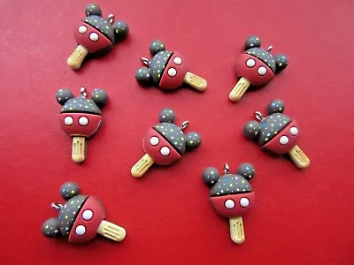 Buy 5 X Mickey Mouse Ice Cream Charms Pendants Resin Jewellery Making Kawaii • 3.99£