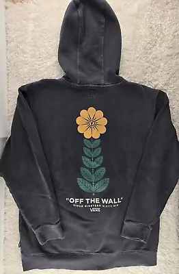 Buy VANS Off The Wall Faded Black Graphic Sweatshirt SIZE XL Sunflower Hoodie (S) • 19.13£