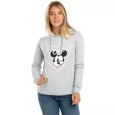 Buy Disney Womens Hoodie Mickey Mouse Love Kiss S-XL Official • 18.74£