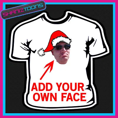 Buy Personalised Santa Claus Father Christmas Tshirt Add Your Own Face To The Design • 10.87£