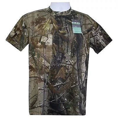Buy Mens Real Tree Camouflage Camo Forest Jungle Print T Shirt Short Sleeve Top • 5.40£