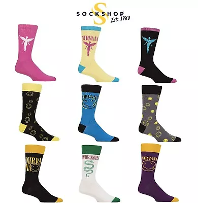 Buy Nirvana Cotton Socks-  1 Pair, Cotton, Mens & Ladies - SOCKSHOP Music Collection • 8.99£