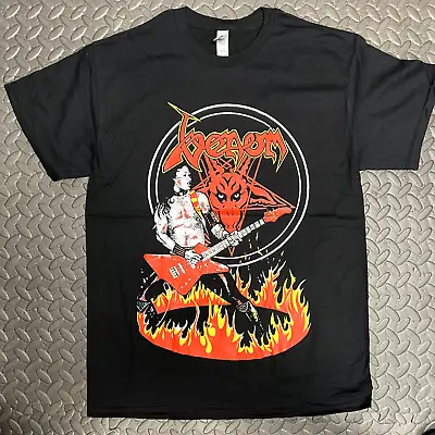 Buy Venom Cronos In Flames Shirt Medium Black Metal Band T-shirt Gildan Heavy Cotton • 12.99£