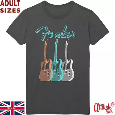 Buy Fender T Shirt-Adult Unisex -3 Guitars Fender  T Shirt Official Merchandise-Tees • 17£