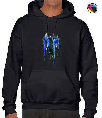 Buy Dripping Paint Trooper Blue Hoody Hoodie Storm Wars Jedi Darth Yoda Star Vader • 16.99£