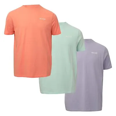 Buy Men's T-Shirts NICCE Sanderson 3 Pack Short Sleeve Cotton In Multicolour • 24.99£