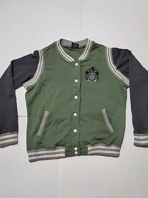 Buy (#C)Harry Potter Slytherin  Green And Black Lightweight Varsity Jacket Youth XL  • 23.62£