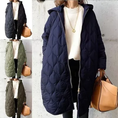 Buy Ladies Coat Hoodies Thickened Jacket Women Loose Long Sleeve Winter Warm Coats • 32.99£