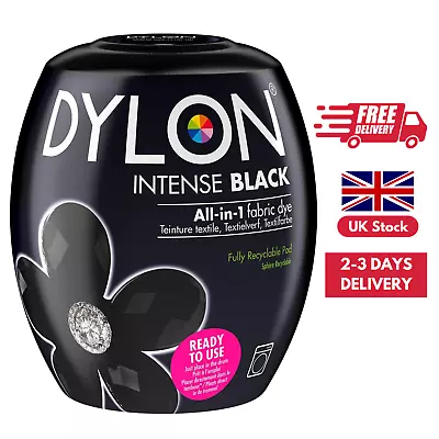 Buy Dylon Machine Dye Intense Black Pod Powder Fabric Wash For Colour Clothes 350G • 7.29£