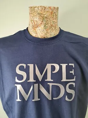 Buy Simple Minds Navy / Silver Tee T Shirt Retro 80s Style Breakfast Club • 13.99£