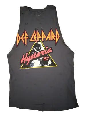 Buy Tank Top - DEF LEPPARD: Hysteria '87 - Destressed Official Merch W/Factory Holes • 11.36£