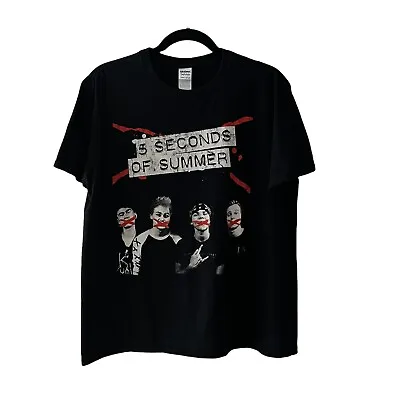 Buy 5 Seconds Of Summer Tee Size L 5SOS Merch Graphic Band Concert Festival Gothic • 24.02£