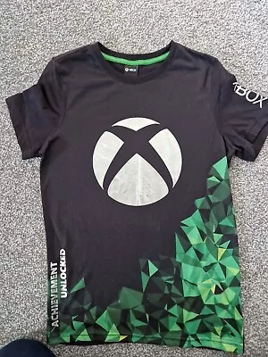 Buy Xbox Boys Tshirt Black & Green Age 11-12 Years  Xbox Logo Short Sleeve • 0.99£