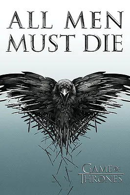Buy Game Of Thrones All Men Must Die Poster Maxi 91.5 X 61 Cm Official Merch • 7.20£