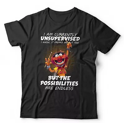 Buy I Am Currently Unsupervised Unisex TShirt Large Fit 3-5XL Animal Muppets Drummer • 15.99£