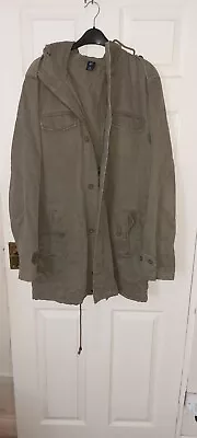 Buy Mens GAP Military Style Parka Long Jacket  Medium Free Postage • 14.99£
