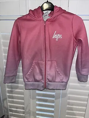 Buy Girls Hype 9-10 Years Front Zip Opening W/ Pockets Vari Pink Hoodie • 3.50£