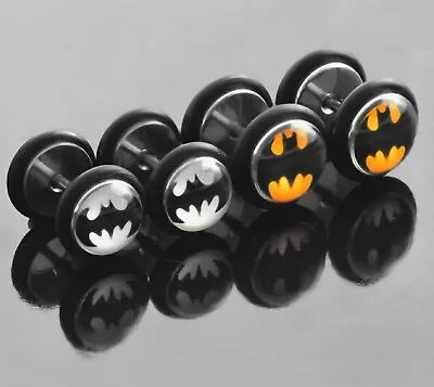 Buy Ear Stud Earring Batman Superhero Earring Fake Tunnel O Seal Surgical Steel 18g • 3.30£