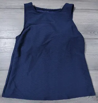 Buy Swim Top Womens Plus Size 14W Blue Unique Pattern Swim Shirt Swimwear • 18£