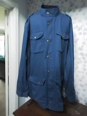 Buy Mens Cotton Trader Denim Blue Jacket Field Chore Utility Pockets Size 2XL • 19.95£