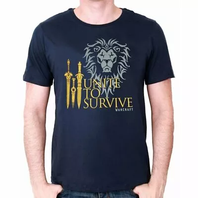Buy World Of Warcraft Unite To Survive T Shirt Mens T Shirt Medium • 9.99£