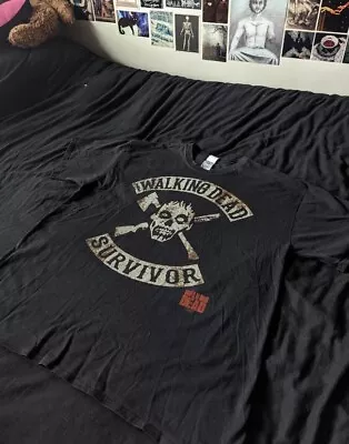 Buy The Walking Dead Survivor T-shirt XL Goth Emo Horror Zombie Merch • 10£