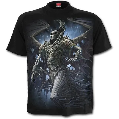Buy SPIRAL DIRECT WINGED SKELTON T-Shirt/Biker/Grim Reaper/Skull/Demon/Horror/Top  • 14.95£