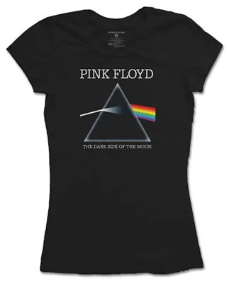 Buy Pink Floyd Dark Side Of The Moon Womens Fitted T-Shirt OFFICIAL • 14.99£