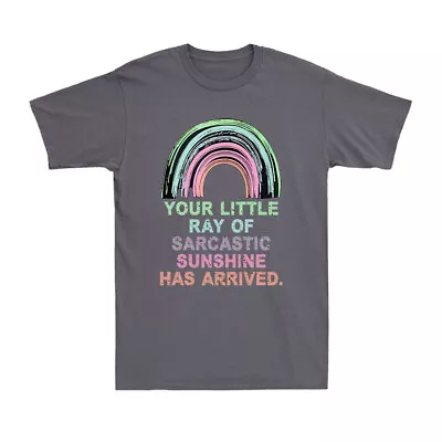 Buy Your Little Ray Of Sarcastic Sunshine Has Arrived Rainbow Vintage Men's T-Shirt • 13.99£