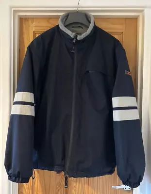 Buy Mens Cold Weather Coat Jacket Reversible Large Blue Grey Pockets • 16.99£