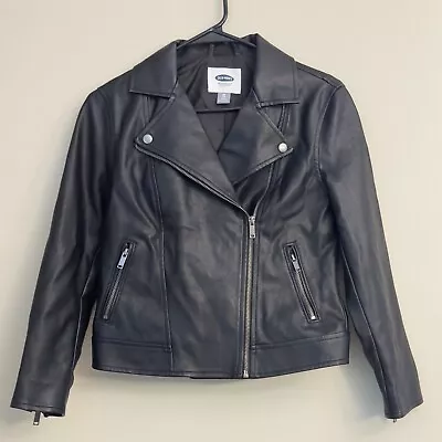 Buy Womens Old Navy Faux Leather Motocycle Jacket Size XS Petite • 11.37£