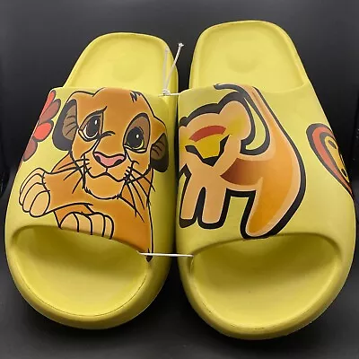 Buy Cute Foam Slippers Sandals Yellow Lion King Simba Theme Men 9-10 Women 10.5-11.5 • 14.17£