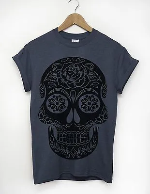 Buy Dark Candy Skull Oversized Front Print Tshirt Indie Dope Streetwear Men Clothing • 15£