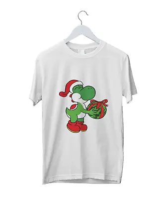 Buy Retro Yoshi Christmas T-Shirt, Dinosaur Xmas Tee, Xmas Dino Gift Cap, Unisex Top • 14.99£