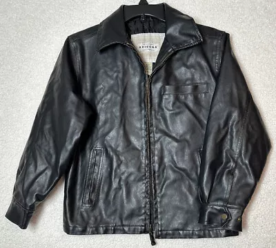 Buy Arizona Jean Womens Faux Leather Jacket Size Medium 10 / 12 Lined • 22.75£
