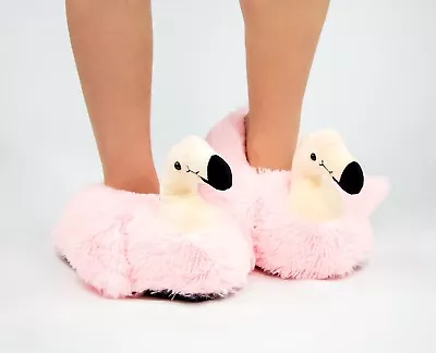 Buy Flamingo Slippers Adults Or Child Size UK Seller • 14.99£