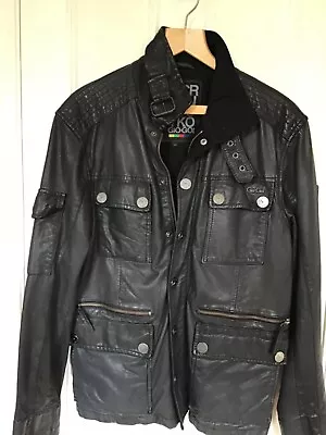 Buy Men’s Gio-Goi Leather Jacket Dark Brown Medium  • 40£