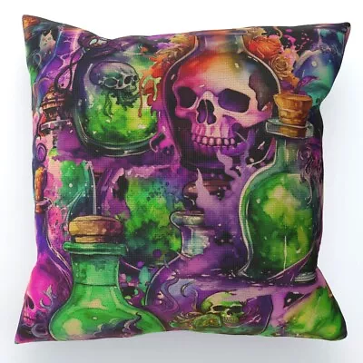 Buy A Potion For Every Occasion - Cushion, Double-Sided, Magic Poison Skulls Witch • 16.50£